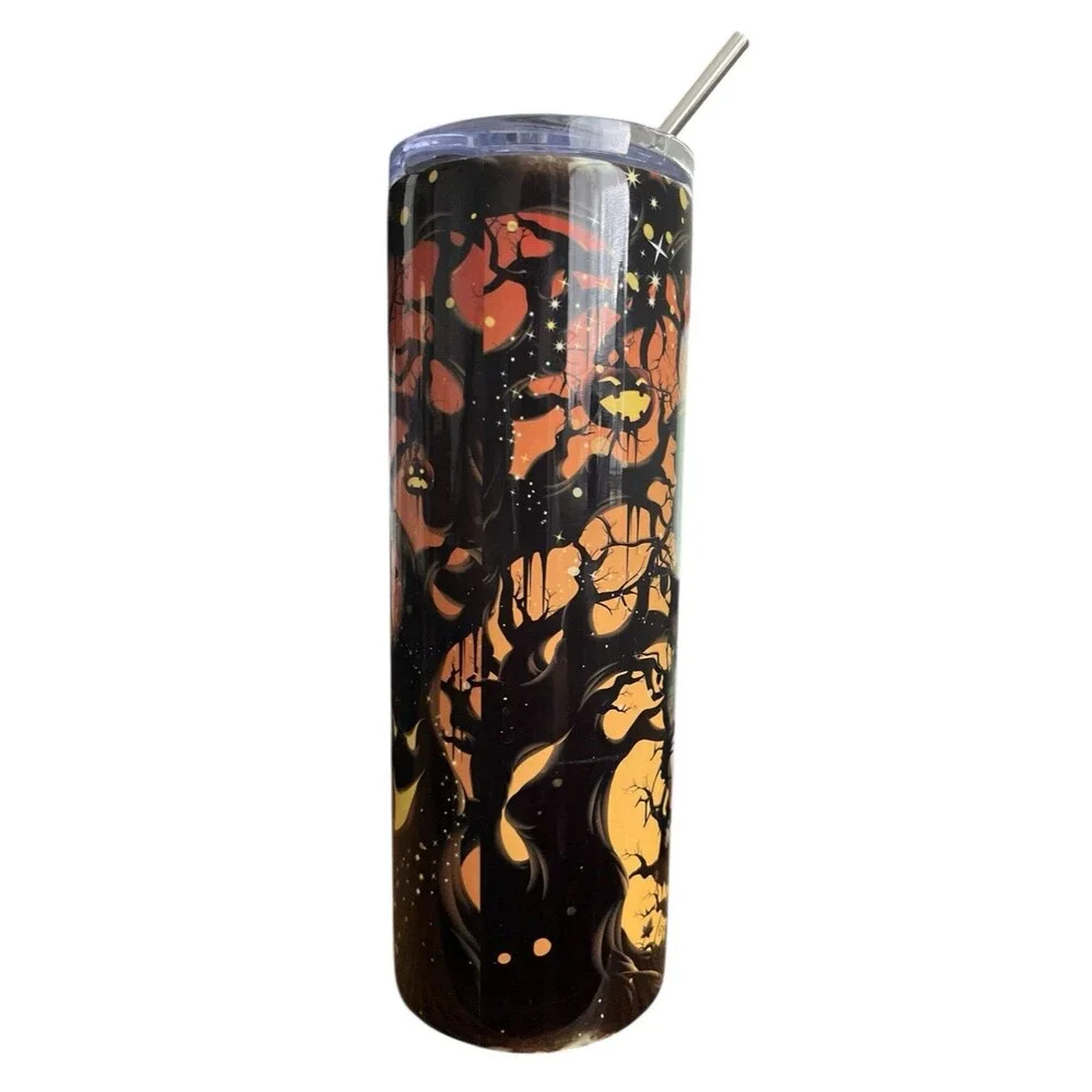 Peanuts Halloween Tumbler Stainless Steel 20 oz  Charlie Brown Lucy Snoopy Linus
